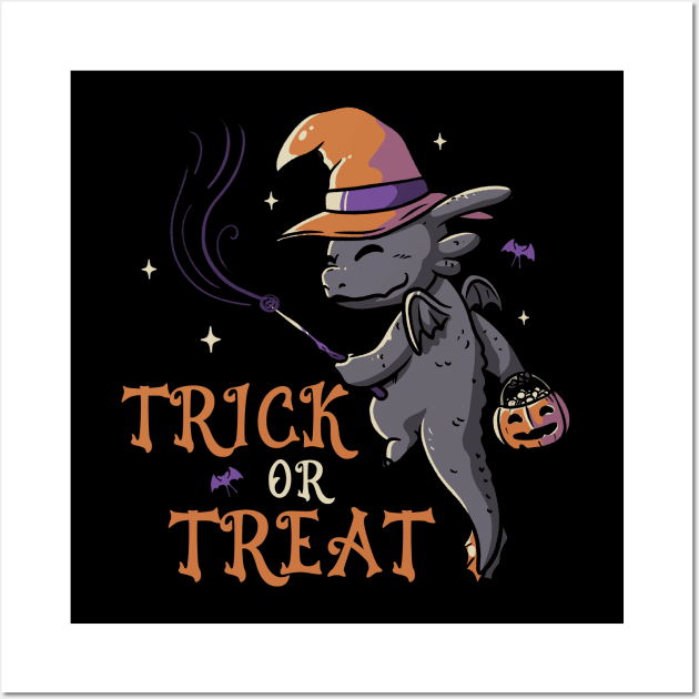 Trick Or Treat Funny Cute Spooky Wall Art by eduely